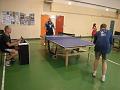 Antoine Charbonnier qui recoit le service de Steven Auger et qui s'impose